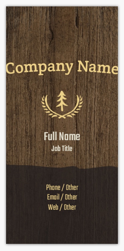 Design Preview for Design Gallery: Carpentry & Woodworking Slim Business Cards