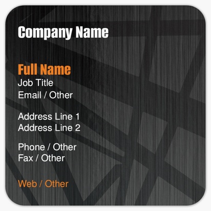Design Preview for Design Gallery: Welding & Metal Work Rounded Corner Business Cards, Square (2.5" x 2.5")