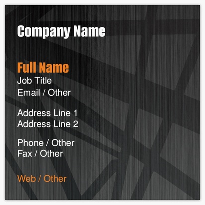 Design Preview for Welding & Metal Work Standard Business Cards Templates, Square (2.5" x 2.5")