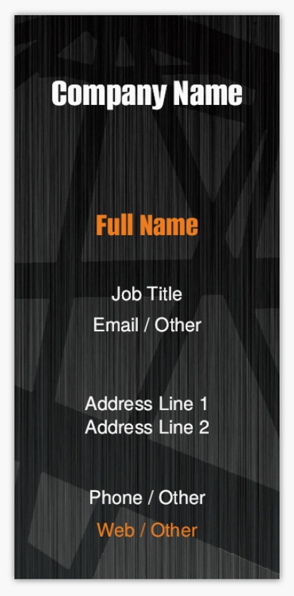 Design Preview for Design Gallery: Building Construction Slim Business Cards