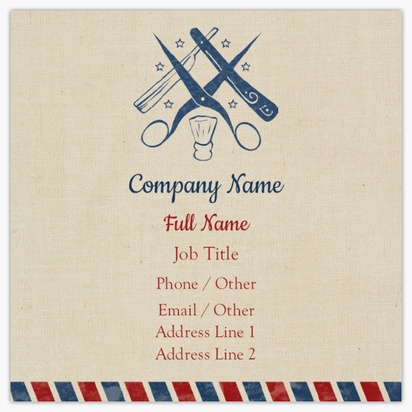 Design Preview for Design Gallery: Barbers Square Business Cards