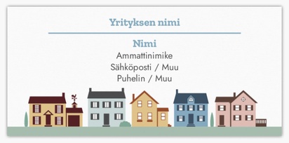Mallin esikatselu Mallivalikoima: Kiinnelaina & Asuntolaina Standard-käyntikortit, Kapea (85 x 40 mm)