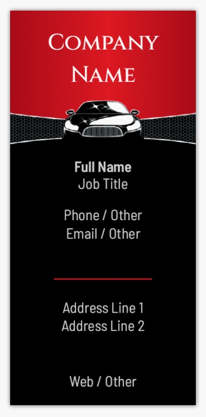 Design Preview for Design Gallery: Auto Dealers Slim Business Cards