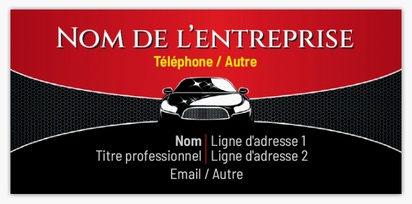 Aperçu du graphisme pour Galerie de modèles : cartes de visite slim pour automobile et transports