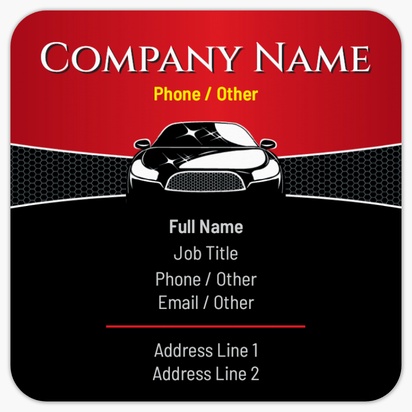 Design Preview for Design Gallery: Car Wash & Valeting Rounded Corner Business Cards, Rounded Square (65 x 65 mm)