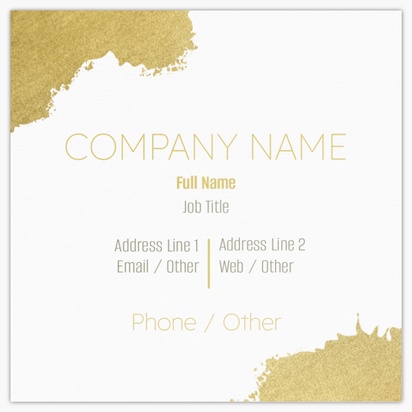 A shiny gold dipped cream white design for General Party
