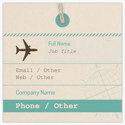 Design Preview for Design Gallery: Travel Agencies Square Business Cards