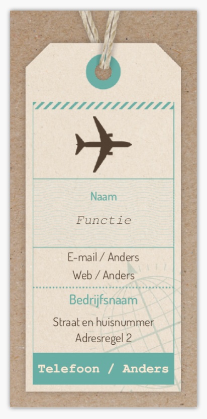 Voorvertoning ontwerp voor Ontwerpgalerij: Reizen en accommodatie Smalle visitekaartjes