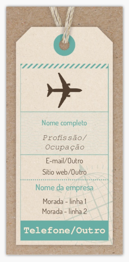 Pré-visualização do design de Modelos e designs de cartões de visita standard para viagens e alojamento, Fino (85 x 40 mm)