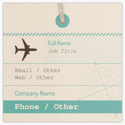Design Preview for Travel Agencies Glossy Business Cards Templates, Square (2.5" x 2.5")