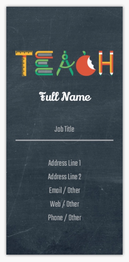 Design Preview for Design Gallery: Tutoring & Training Slim Business Cards