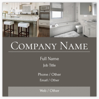 Design Preview for Design Gallery: Kitchen & Bathroom Remodelling Standard Business Cards, Square (65 x 65 mm)