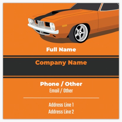 Design Preview for Design Gallery: Car Parts & Tyres Square Business Cards