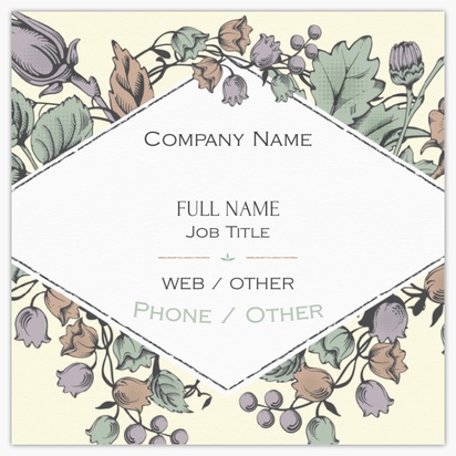 Design Preview for Design Gallery: Florists Square Business Cards