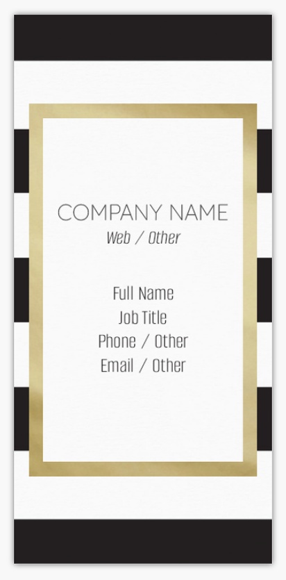 Design Preview for Design Gallery: Marketing & Public Relations Slim Business Cards