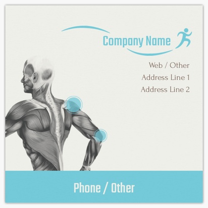 Design Preview for Design Gallery: Sports & Fitness Square Business Cards