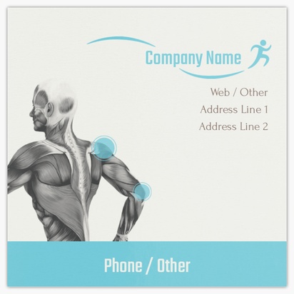 Design Preview for Design Gallery: Sports Medicine Ultra-Thick Business Cards, Square (65 x 65 mm)