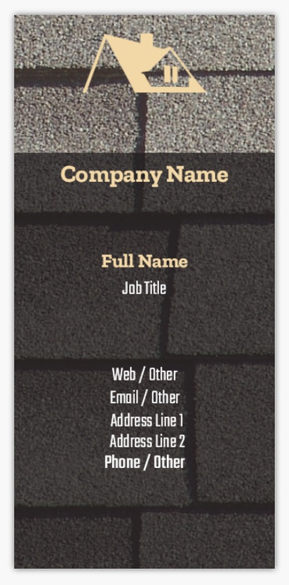 Design Preview for Design Gallery: Roofing Textured Uncoated Business Cards