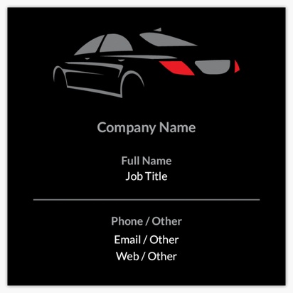 Design Preview for Design Gallery: Car Services Square Business Cards