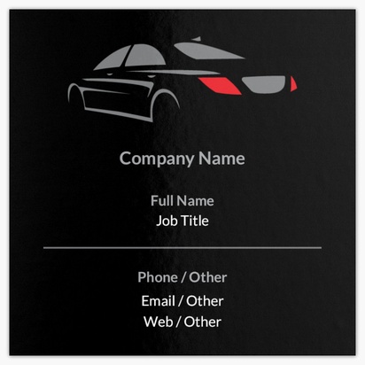 Design Preview for Auto Dealers Glossy Business Cards Templates, Square (2.5" x 2.5")