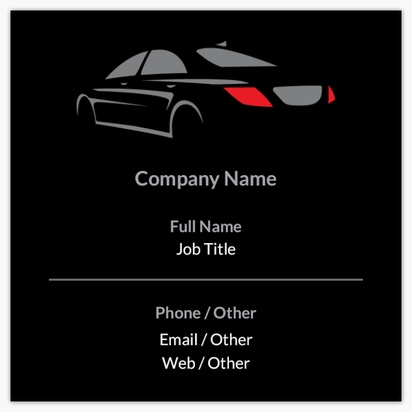 Design Preview for Design Gallery: Auto Rental Matte Visiting Cards, Square (63.5 x 63.5 mm)
