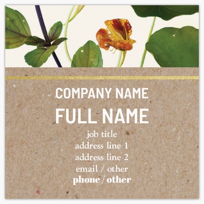Design Preview for Design Gallery: Florists Square Business Cards