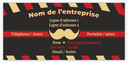 Aperçu du graphisme pour Galerie de modèles : cartes de visite slim pour coiffeur pour hommes