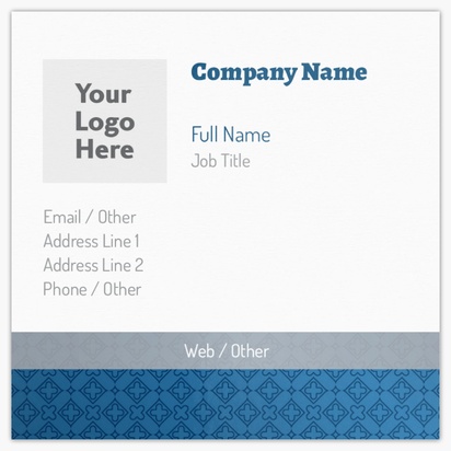 Design Preview for Conservative Square Business Cards Templates