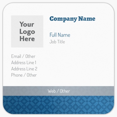 Design Preview for Customer Service Rounded Corner Business Cards Templates, Square (2.5" x 2.5")