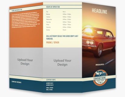 A automotive auto orange cream design with 2 uploads