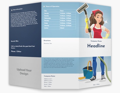 Design Preview for Cleaning Services Custom Brochures Templates, 8.5" x 11" Tri-fold