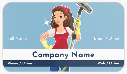 Design Preview for Design Gallery: Cleaning Services Rounded Corner Business Cards, Standard (3.5" x 2")