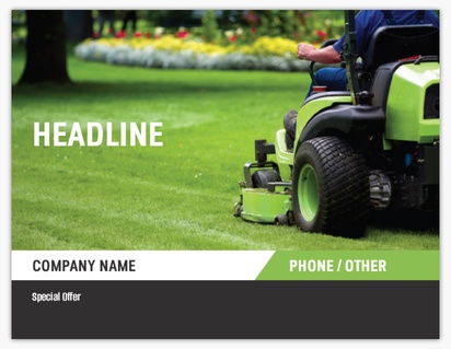 A lawn service landscaper black green design