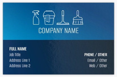 Design Preview for Design Gallery: Cleaning Services Metallic Business Cards