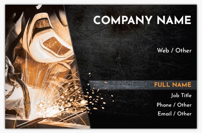 Design Preview for Design Gallery: Welding & Metal Work Standard Business Cards, Standard (85 x 55 mm)