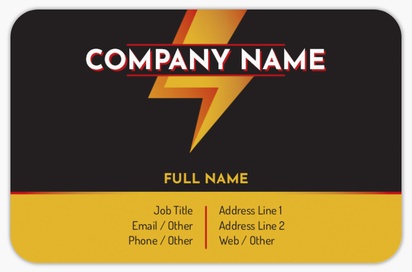 Design Preview for Design Gallery: Electricians Rounded Corner Business Cards, Rounded Standard (85 x 55 mm)