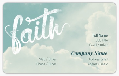 Design Preview for Religious & Spiritual Plastic Business Cards Templates, White