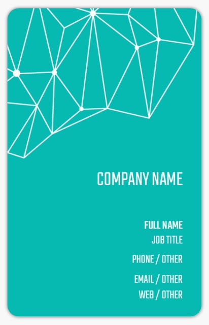 Design Preview for Design Gallery: Plastic Business Cards, White