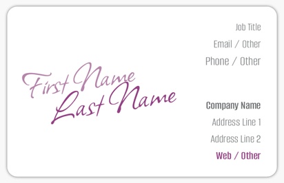 Design Preview for Elegant Plastic Business Cards Templates, White