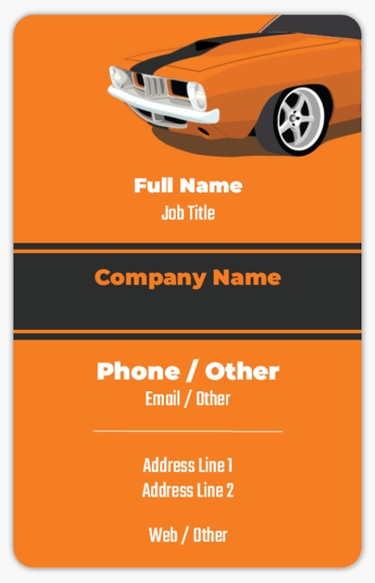 Design Preview for Automotive & Transportation Plastic Business Cards Templates, White