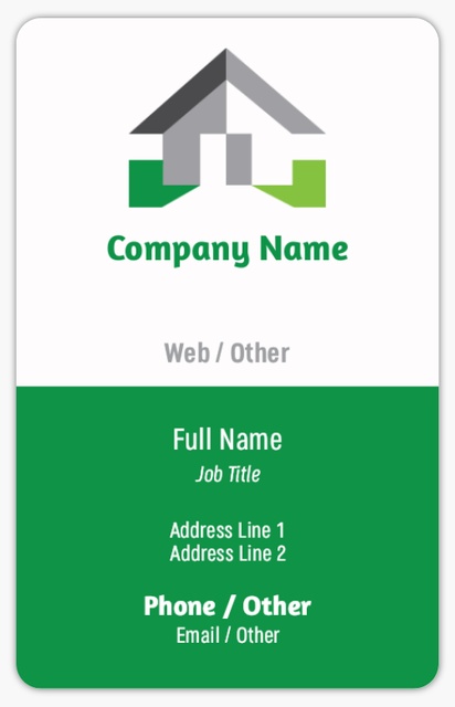 Design Preview for Property & Estate Agents Plastic Business Cards Templates, White