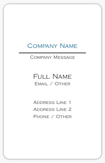 Design Preview for Conservative Plastic Business Cards Templates, White