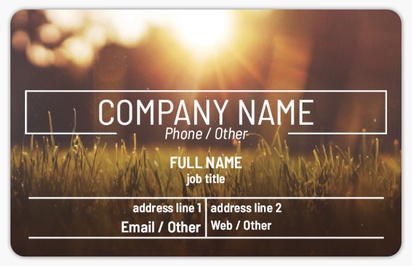 Design Preview for Nature & Landscapes Plastic Business Cards Templates, White