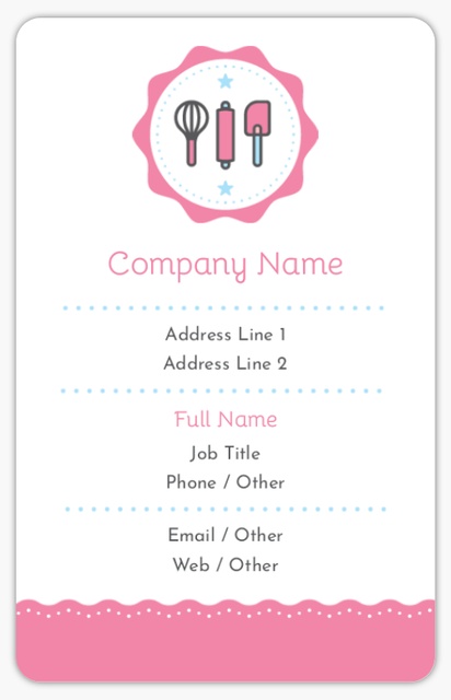 Design Preview for Fun & Whimsical Plastic Business Cards Templates, White
