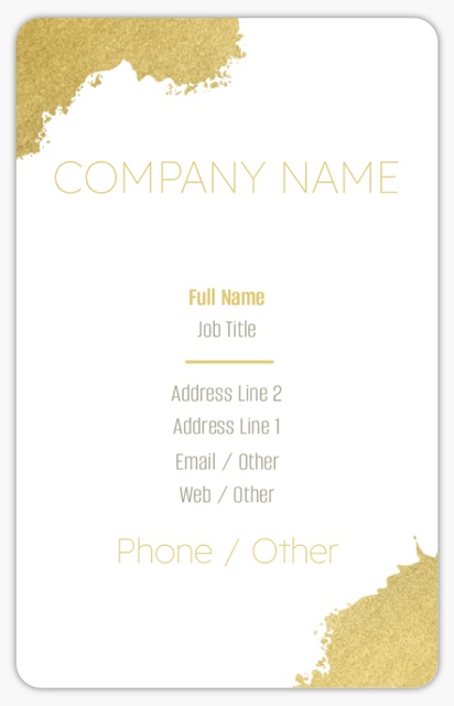 Design Preview for Beauty & Spa Plastic Business Cards Templates, White
