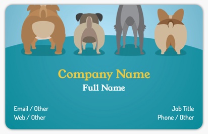 Design Preview for Animals & Pet Care Plastic Business Cards Templates, White