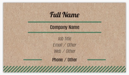 Design Preview for  Kraft Business Cards Templates, Standard (3.5" x 2")