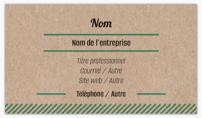 Aperçu du graphisme pour Galerie de modèles : Cartes d'affaires Kraft, Standard (3.5 x 2 po)