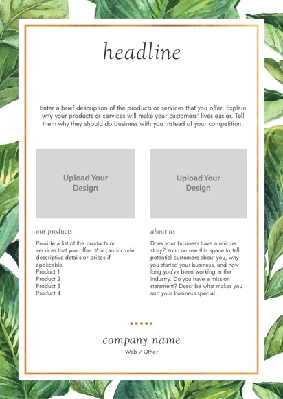 Design Preview for Design Gallery: Nature & Landscapes Flyers & Leaflets,  No Fold/Flyer A5 (148 x 210 mm)
