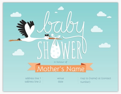 Design Preview for Design Gallery: Gender Neutral Baby Shower Invitations, 5.5" x 4"